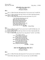 Đề KTHK I (Có đáp án)