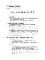 Timtable for English''s club