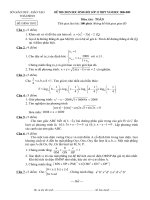 ĐỀ THI CHỌN HSG LỚP 12 NĂM HỌC 2008 - 2009 CỦA THÁI BÌNH