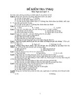 Bộ đề TNKQ Văn 8 có đáp án 08-09 mới