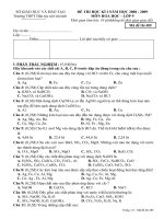 ĐỀ THI HỌC KÌ I - LỚP 9 NĂM 2008 - 2009(Đ3)