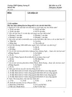 Đề kiểm  lớp 10 ban KHXH&NV