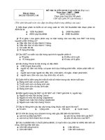 Đề thi & đáp án tuyển sinh 10 Đại trà Môn Sinh 4