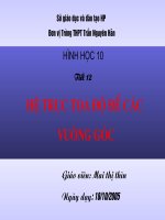 Hệ trục tọa độ đề các vuông góc