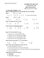 Kiểm tra Toán 6 học kỳ II
