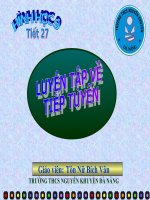 Tiết 27 Hình học 9: Luyện tập về tiếp tuyến