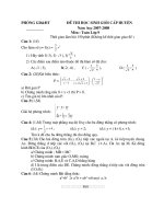 de thi hoc sinh gioi + dap an toan 9