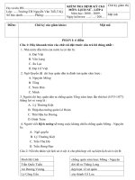 đề kiểm tra HK1 môn LS 4 (2008-2009)