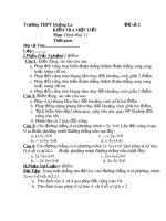 kiểm tra hình học 11 - đề 2