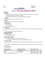 Bài 13: Cấu tạo ngoài của thân