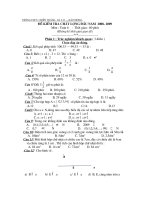 KIỂM TRA KSCL ĐẦU NĂM (CHUẨN)