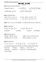 Đơn thức - Đa thức