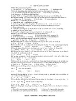 BÀI TẬP TRẮC NGHIỆM VỀ CON LẮC ĐƠN