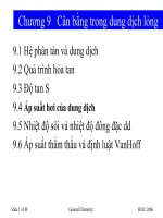 cân bằng trong dung dịch lỏng