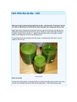 chữa đau dạ dày thật đơn giản