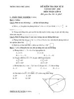 Kiểm tra Toán 9 học kỳ II