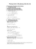 phuong trinh và bpt mu logarit