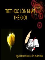TIẾT HỌC LỚN NHẤT THẾ GIỚI