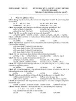 Đề kiểm tra học kỳ II hoá học 9_0708