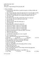 Đề kiểm tra học kì II môn địa