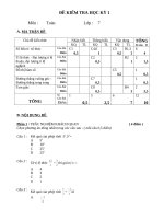 Noel 2008-Đề Toán HK1& đáp án lớp 7 (Đề 16)