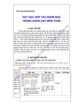 SKKN_ VẬN DỤNG PHƯƠNG PHÁP DẠY HỌC HỢP TÁC NHÓM NHỎ TRONG GIẢNG DẠY MÔN TOÁN