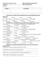 De kiem tra Tieng Anh