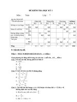 Đề thi Toán HK1 và đáp án lớp 7 (Đề 2a)