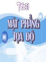 MẶT PHẲNG TOẠ ĐỘ