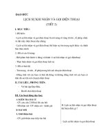 Lịch sự khi nhận và gọi điện thoại ( Tiết 2)