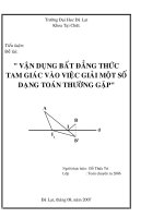 Giải pháp hữu ích về BĐT tam giác