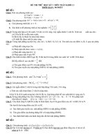 Một số đề KT Học kỳ 1 - Lớp 11 Nâng cao.