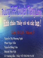 LỚP 10 LÝ 1 - TRƯỜNG CHUYÊN THĂNG LONG ĐÀLẠT - NHÓM 3 - BÁO CÁO S. I-E-NIT-XAY