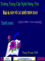 Bản vẽ các khối tròn xoay