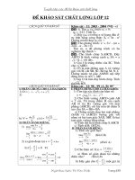 đề khảo sát chất lượng đầu năm của ba khối một số năm gần đây