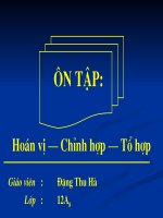 Ôn tập hoán vị - Chỉnh hợp - Tổ hợp