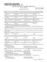 Thi thử ĐHCĐ Lý