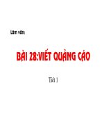 Bài 28: Viết Quảng cáo 1