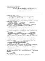 ĐỀ VÀ ĐÁP ÁN THI HỌC KỲ I lớp 10 NC