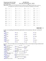 Kiểm tra anh văn 6 tiết 89