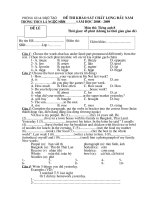Đề thi CLĐN Anh văn 8