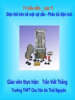 Thí nghiệm: Điện thế trên bề mặt vật dẫn - Phân bố điện tích