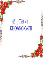 Chương III - Bài 5: Khoảng cách