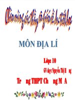 Bài 11: Khí quyển, sự phân bố nhiệt độ trân Trái Đất