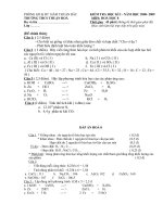 Bộ đề thi+Đáp án Hóa 8-9 (THCS Thuận Hòa)