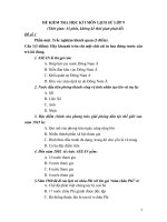 Đề kiểm tra Lịch sử 9 HK I - Đề số 1