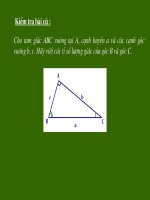 Quan hệ về cạnh và góc trong tam giác vuông