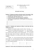 Đề thi tuyển sinh 10 chuyên tiếng Anh 3