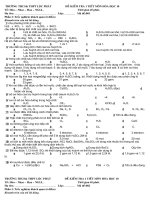 DE KIEM TRA HOA HOC 10