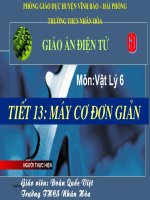 Giáo án Vật Lý 6-Tiết 13